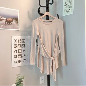 Beige Sweater Long Sleeve Dress